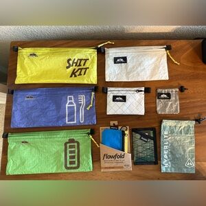 Ultralight Backpacking Hiking Zipper Pouch Bag Wallet Set